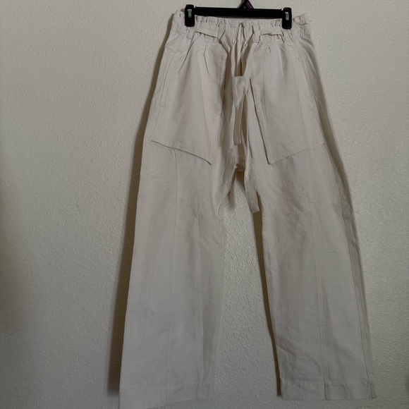 Free People Sky Rider Straight-leg Pants In Ecru - Picture 3 of 13